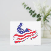 Patriotic-Sledder Postkarte (Stehend Vorderseite)