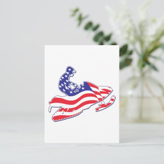 Patriotic-Sledder Postkarte (Stehend Vorderseite)