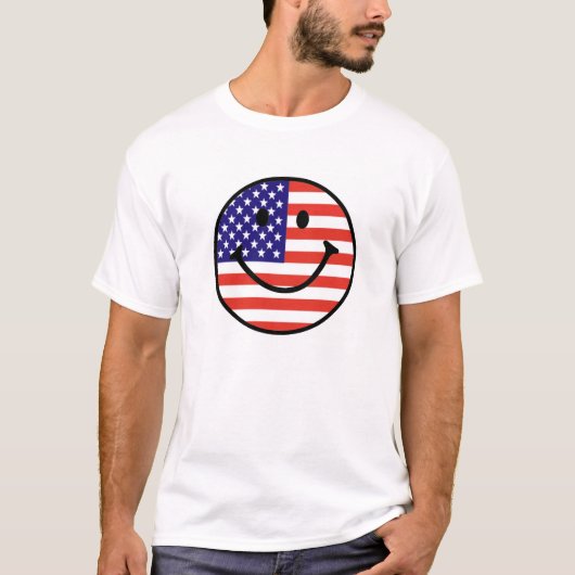 Patriotic Smile Face T-Shirt (Vorderseite)