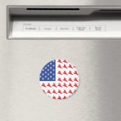 Patriotic Snowboarder/USA Magnet (In Situ (Geschirrspüler))