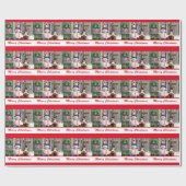 Patriotic Snowman Penquin Weihnachtswrapping Paper Geschenkpapier (Flach)
