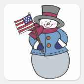 Patriotic Snowman Stickers (Vorderseite)