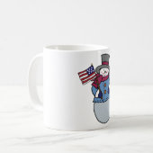 Patriotic Snowman Tasse (Vorderseite Links)