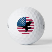 Patriotic Soaring Bald Eagle Flag Golfball (Vorderseite)