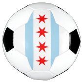 Patriotic Soccer Ball mit Flag Chicago, USA (Gedreht)