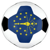 Patriotic Soccer Ball mit Flagge von Indiana, USA (Gedreht)