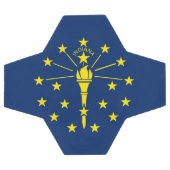 Patriotic Soccer Ball mit Flagge von Indiana, USA (Flach)