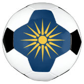 Patriotic Soccer Ball with Flag of Macedonia (Gedreht)