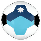 Patriotic Soccer Ball with Flag of Minnesota, USA (Gedreht)