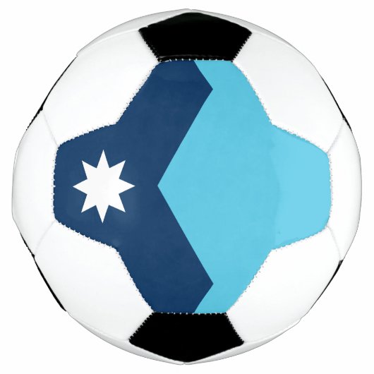 Patriotic Soccer Ball with Flag of Minnesota, USA (Vorderseite)