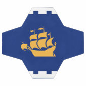 Patriotic Soccer Ball with Flag of Quebec City (Flach)