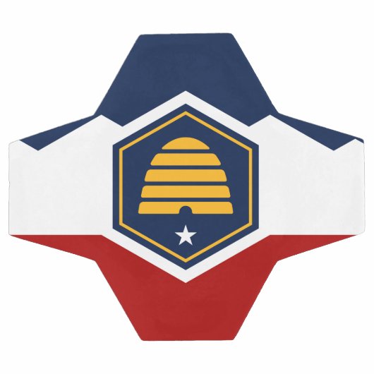 Patriotic Soccer Ball with Flag of Utah State, USA (Flach)