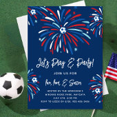 Patriotic Soccer & Fireworks 4. Juli Party Einladung