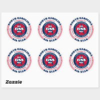 Patriotic South Carolina Circle Design Sticker