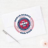 Patriotic South Dakota Circle Design Sticker (Umschlag)