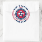 Patriotic South Dakota Circle Design Sticker (Tasche)