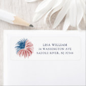 Patriotic Sparkle Return Address Label (Insitu)