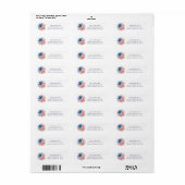 Patriotic Sparkle Return Address Label (Vorne)