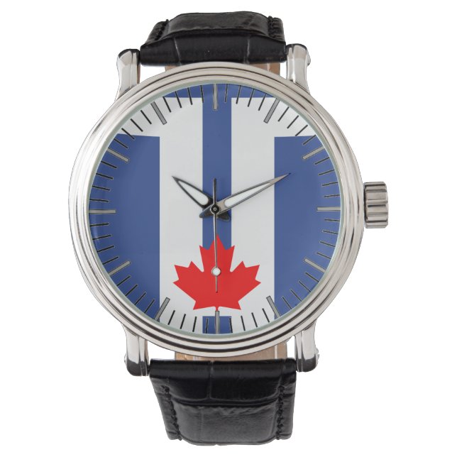 Patriotic, special watch with Flag of Toronto Armbanduhr (Vorderseite)