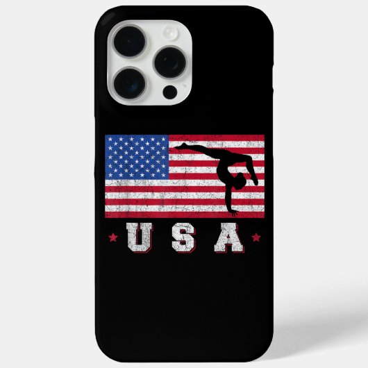 Patriotic Sports Gift American USA Flag Girls Gymn Case-Mate iPhone Hülle (Rückseite)