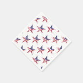 Patriotic Star American Flag Patriotic Napkins Serviette (Ecke)