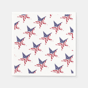 Patriotic Star Amerikanische Flagge Patrioti Schen Serviette