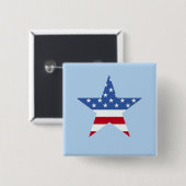 Patriotic Star Button (Vorne & Hinten)