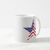 Patriotic Star Custom Coffee Tasse American Flag (VorderseiteRechts)