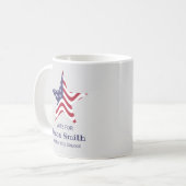 Patriotic Star Custom Coffee Tasse American Flag (Vorderseite Links)