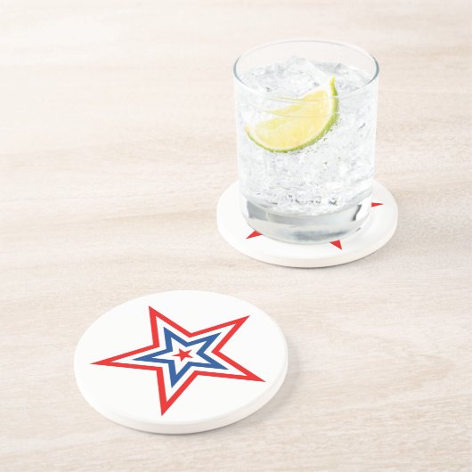 Patriotic Star Drink Untersetzer (Seite)