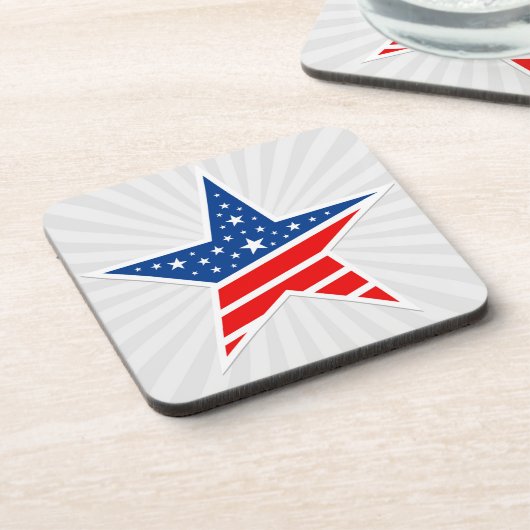Patriotic Star Drink Untersetzer (Linke Seite)