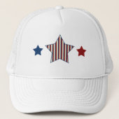 Patriotic Star Hat Truckerkappe (Vorderseite)