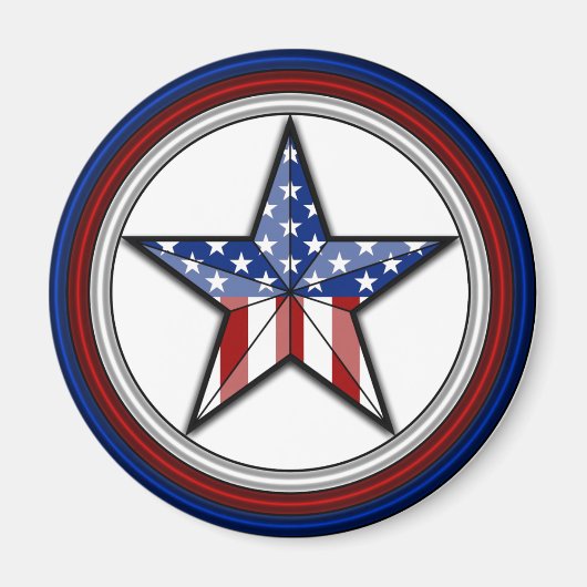 Patriotic Star Magnet (Vorne)