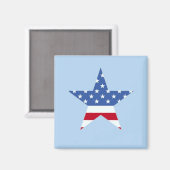 Patriotic Star Magnet (Vorderseite/Rückseite)