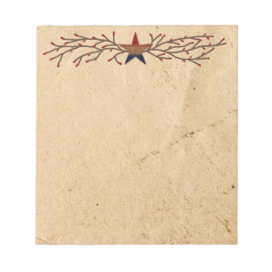 Patriotic Star Notepad Notizblock
