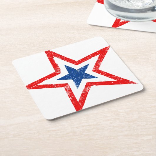 Patriotic Star Paper Drink Untersetzer (angewinkelt)