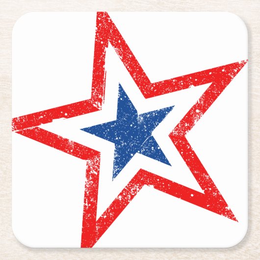 Patriotic Star Paper Drink Untersetzer (Vorderseite)