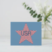 Patriotic Star Postcard Postkarte (Stehend Vorderseite)