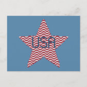 Patriotic Star Postcard Postkarte (Vorderseite)
