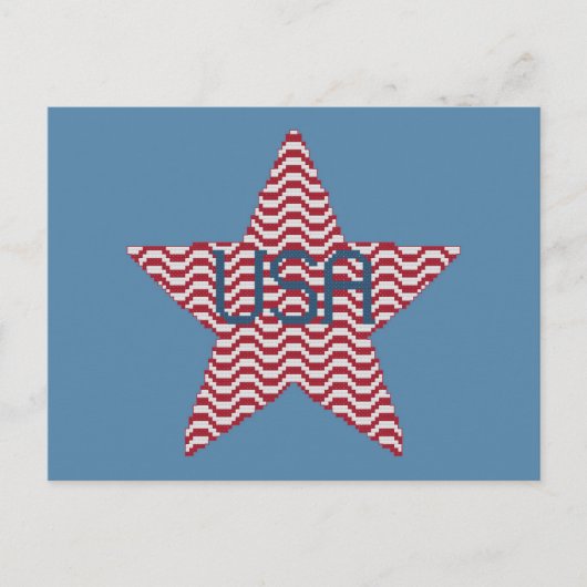 Patriotic Star Postcard Postkarte (Vorderseite)
