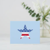 Patriotic Star Postcard Postkarte (Stehend Vorderseite)