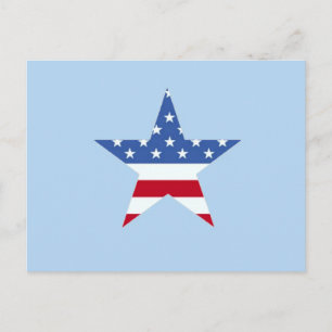 Patriotic Star Postcard Postkarte