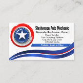 Patriotic Star Red White and Blue Contractor Visitenkarte (Vorderseite)