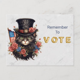 Patriotic Star Spangled Cat Vote Postkarte