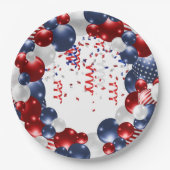 Patriotic Star Spangled Celebration Arch Pappteller (Vorderseite)