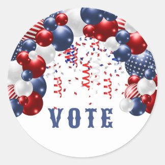 Patriotic Star Spangled Celebration Arch Runder Aufkleber