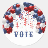 Patriotic Star Spangled Celebration Arch Runder Aufkleber (Vorderseite)