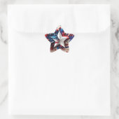 Patriotic Star Stern-Aufkleber (Tasche)