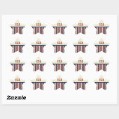 Patriotic Star Stickers (Blatt)