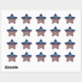 Patriotic Star Stickers (Blatt)